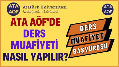 istanbul üniversitesi açıköğretim ders muafiyeti